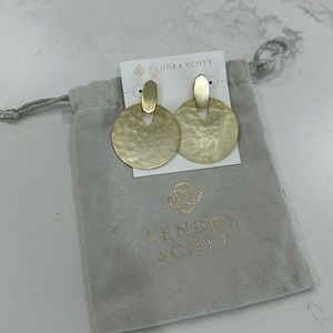 New Kendra Scott Gold Earrings - with KS bag